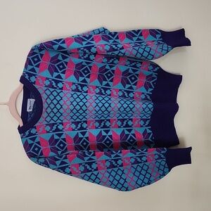 Meister vintage alpine ski sweater, Hong Kong, wool blend, women's small